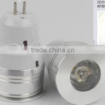 zhongshan manufacturer Aluminum G5.3/1w led lamp no flicking with CE ROHS Approved