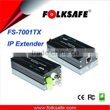 Super quality reasonable price for IP extender, support IP camera, active IP extender over coax, Folksafe FS-7001TX