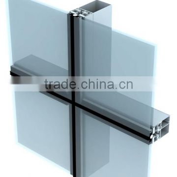 glazed aluminum curtain wall