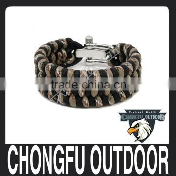 2016 new survival military paracord bracelet Camping ignition Equipment rescue rope escape Bracelet kit chongfu outdoor