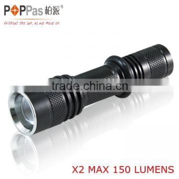 POPPAS X2 XPE 3W EDC zoom adjustable led flashlight