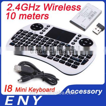 For Smart TV Rii i8 2.4G Touchpad Mini Wireless Arabic Keyboard