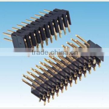 Pitch:2.54mm Pin header Dual Row Right Angle Dip Type electrical connector