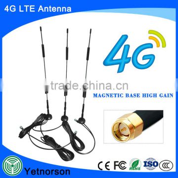 Yetnorson antenna 9dB 700-2600Mhz 4g lte strong magnetic base antenna with CRC9/TS9/SMA antenna for huawei k3520