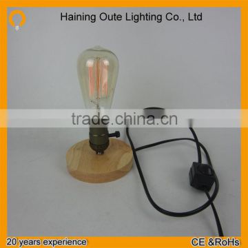 Wholesale e27 220v edison bulb decorative lighting bulb with wooden lamp holder