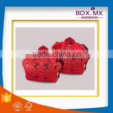 Fashionable Promotional Luxury High Quality Customize Red Cardboard Box Wedding Favors