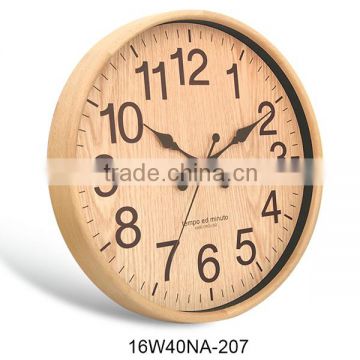 16 inch Hot sales wooden frame creative design wall clock decor(16W40NA-207)