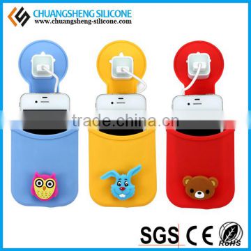 Wholesale car used silicone phone hanging bag