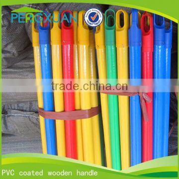 2015 China wholesale Wood broom sitck with PVC coated,wooden stick