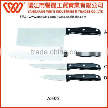 4 pieces high quality choper knife set with pp handle