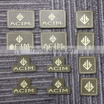 China high quality custom 3D soft PVC rubber patch/rubber label for garment