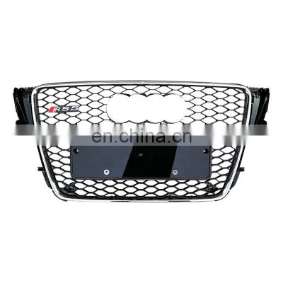 Auto front bumper grille for Audi A5 to RS5  Chrome silver black high quality center honeycomb mesh grill 2008-2012