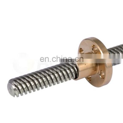 8mm T8 Lead 2mm Stainless Steel Lead Screw T8 Brass Nut For CNC 3D Printer