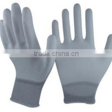 13 gauge polyester/nylon liner ,PU coated gloves with good grip en388