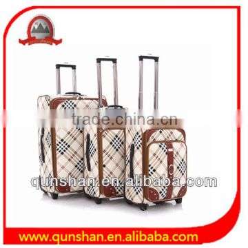PU leather travel trolley luggage