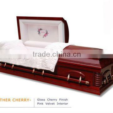 FEMALE ESTHER CHERRY american wood casket