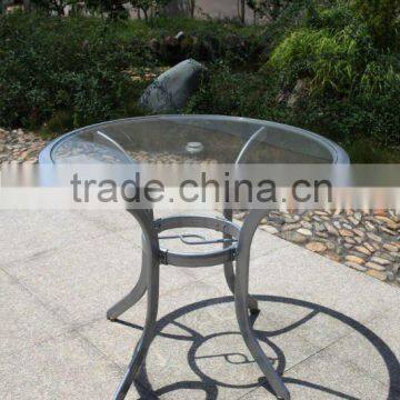 Outdoor aluminium glass table garden table