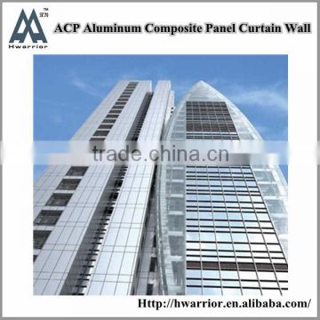 Silver color ACP curtain wall