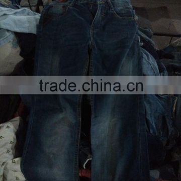 2015 hot sale high quality second hand clothing used men jean pants