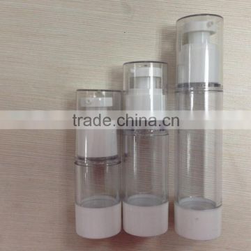 white colored plastic airless pump bottle NY-905