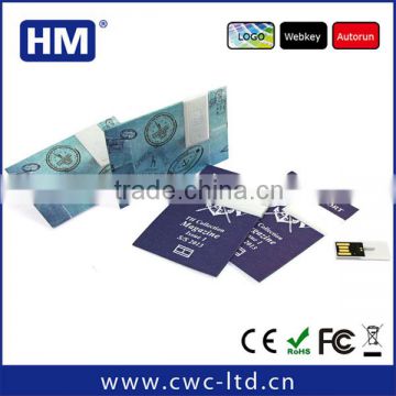 low price business card paper usb flashdrive for promotional