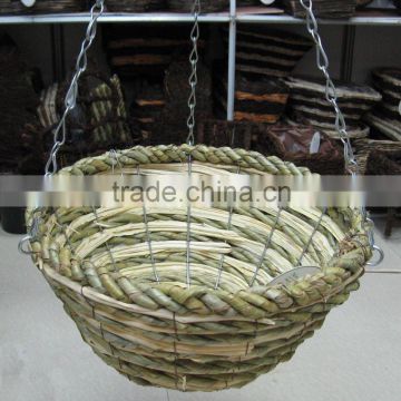 Rattan Hanging Basket,wicker hanging basket,hanging flower basket,hanging planter,rustic home decor,hanging flower pot