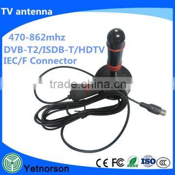 VHF/UHF high gain dvb-t antenna, dvb-t2 active indoor antenna, dvb-t active antenna