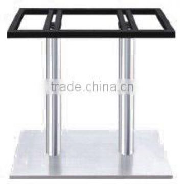 HS-A062D Double legs in a 304#/201# ss metal square table base with Rectangular iron table top for D60/120CM table using