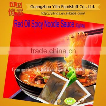 High quality 30g Red Oil Spicy Noodle Sauce made in china with oem service