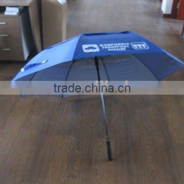 29" fiberglass frame silk plasters two layer automatic straight golf umbrella