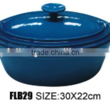 cast iron oval sauce pot