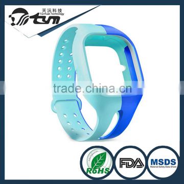 oem available 27mm changeable loop silicone rubber smart watch strap