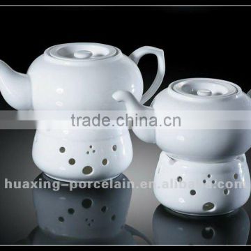 High quality white color durable porcelain coffee pot H1766