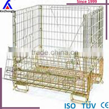High quality steel stacking collapsible wire metal cage for storage