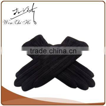 Hebei Factory Price Sophisticated Black Suede Gloves