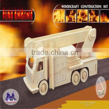 3D Wooden Puzzle - Fire Engine- Wood Craft - Self Construction Kit