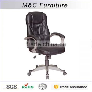 No folded high back black large swivel chair for European market