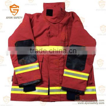 Orange Heat resistant fire fighter clothing with Aramid material EN 469 standard-Ayonsafety