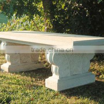 Beautiful sandstone marble outdoor carved bench for garden usage