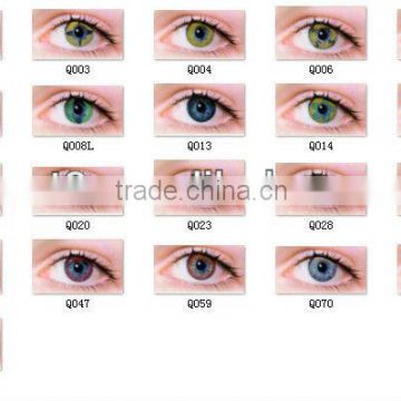 Various natural looking crazy contact lenses/Cosmetic big dewy eyes tinted contact lens/yearly original guaranteed contact lens