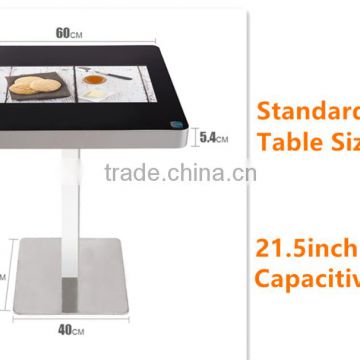 waterproof touch screen smart table, square table 60*60