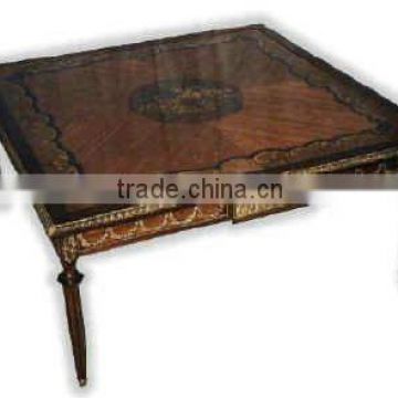 Antique furniture - french style marquetry coffee table