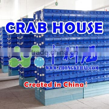 Three-dimensional indoor recirculating crab traps