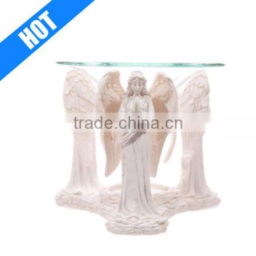 personalized polyresin hand painted oil burner angel