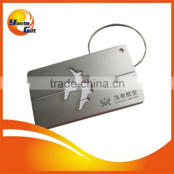 Security Airplane Luggage Tag nickel Plated Luggage tags with Bright silver finish
