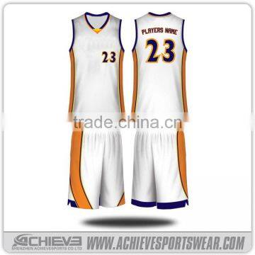 2017 Sublimation Customized plain Basketball Jersey For Club