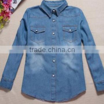 Wholesale prices OEM quality wholesale Ladies jeans blouse with good offer