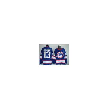 #13 Salenne Winnipeg Jets CCM bule color nhl jersey