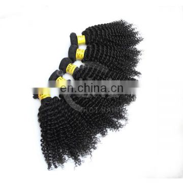 Hot selling GRADE 7A unprocessed factory price 100% virgin indian kinky curly clip inhuman hair extensions