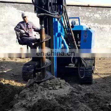 Hengwang CE HWL300 Solar pile driver machine in malaysia,screw drill machine for water well drilling